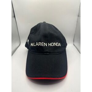 McLaren Honda Racing Cap Black Embroidered Formula 1 Fan Gear Adjustable